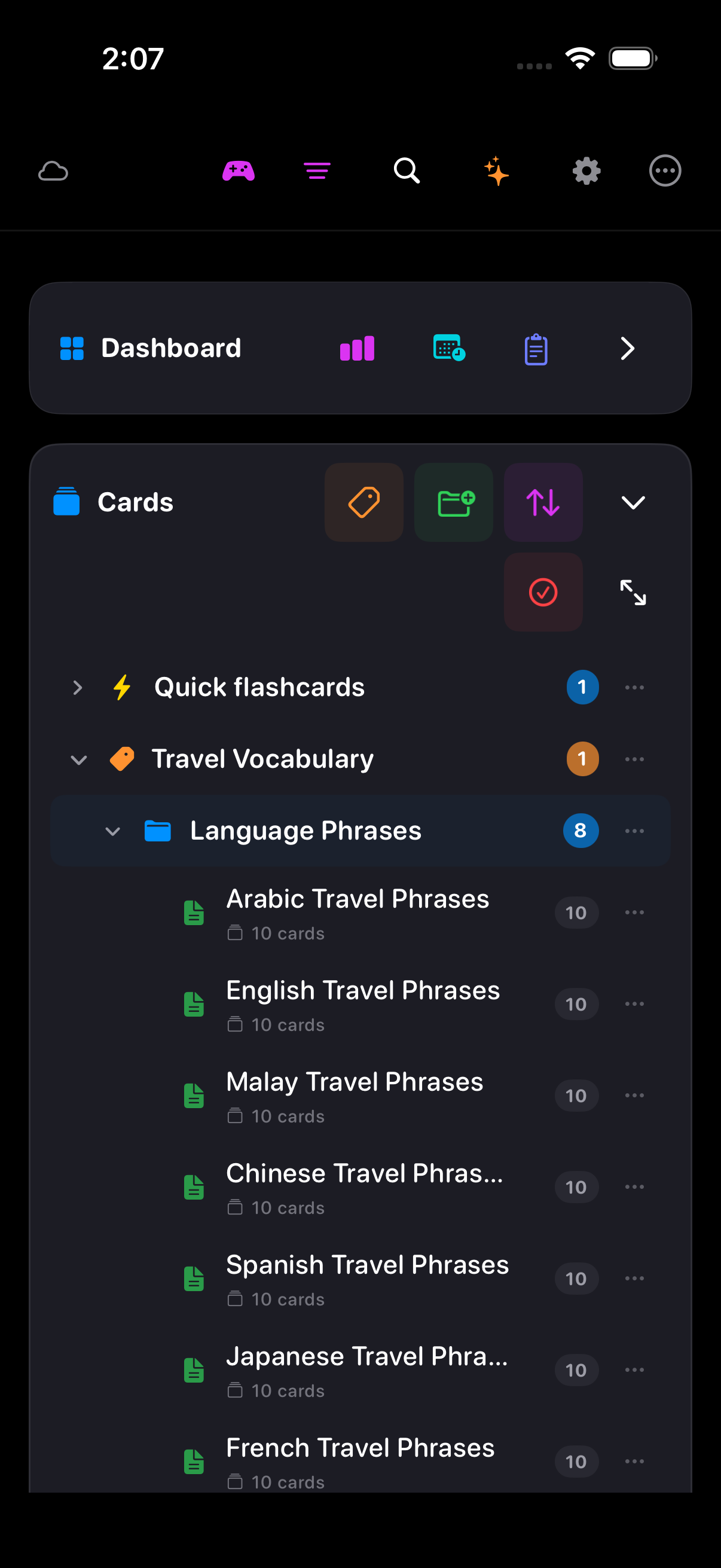 Organize screen